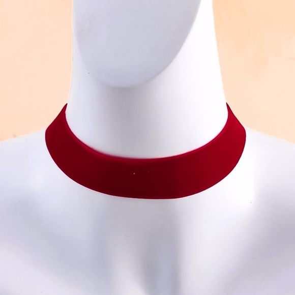 🔵𝟲𝟱%𝗢𝗙𝗙 𝗯𝘂𝗻𝗱𝗹𝗲𝘀 𝟯+🔵 NEW Wide Burgundy Velvet Choker - Picture 4 of 11